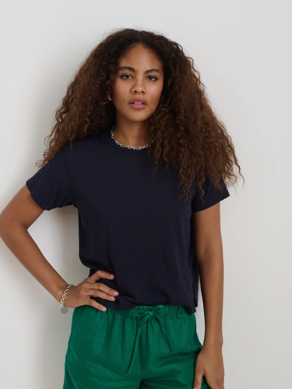 Alex Mill Navy Women’s Crew Neck Short Sleeve T-Shirt XS Basic Cotton Tee